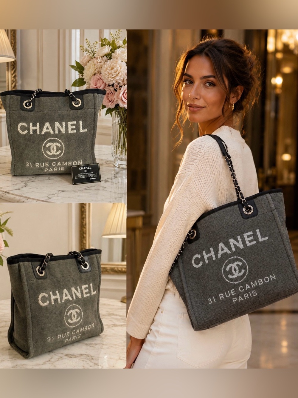 CHANEL Mini Deauville “31 Rue Cambon Paris”Tote bag 🌟 - Picture 1 of 17
